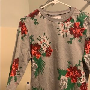 On the byas floral grey sweater